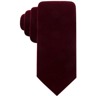 Ryan Seacrest Distinction Men's Solid Velvet Self Tied Necktie Purple Size One Size