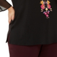 JM Collection Women's Plus Floral Bell Sleeve Top Black Size 0X