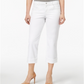 Style & Co Women's Curvy Cuffed Capri Jeans White Size 4