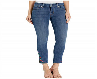 Levi's Women's Zippered Pocketed Straight Leg Jeans Blue Size 26