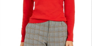Charter Club Women's Pima Turtleneck Top Red Size X-Small