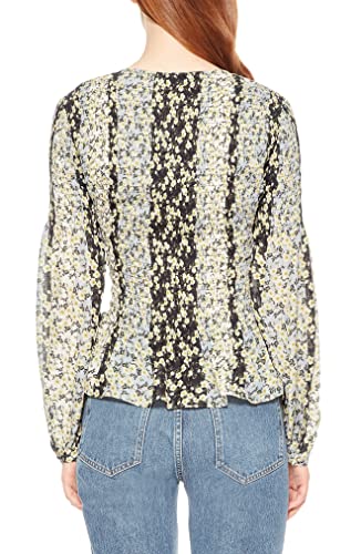 Parker Women's Dara Long Sleeve Smocked Blouse Brown Size Medium