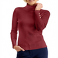 JM Collection Women's Long Sleeve Sweater Red Size X-Small