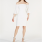 Calvin Klein Women's One Shoulder Solid Sheath Dress White Size 4