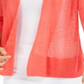 Alfani Women's Mixed Stitch Open Front Linen Blend Cardigan Red Size Medium