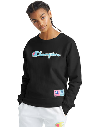 Champion Women's Fitness Activewear Sweatshirt Black Size X-Small