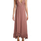Free People Junior's Adella Maxi Slip Dress Pink Size Small