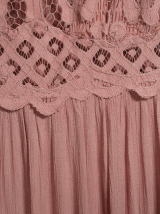 Free People Junior's Adella Maxi Slip Dress Pink Size Small