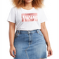 Levi's Women's Plus Perfect Cotton Crewneck Top White Size 1X