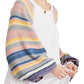 Free People Women's Rainbow Dreams Knit Top White Size Large