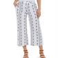 Style & Co Women's Cropped Jacquard Pants White Size Medium