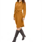 Alfani Women's Tie Front Shirt Dress Yellow Size 4 Petite
