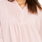 Charter Club Women's Double Ruffle Textured Pintuck Top Pink Size Small