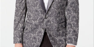 Ryan Seacrest Distinction Men's Paisley Blazer Silver Size 44