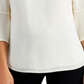 JM Collection Women's Bell Sleeve Rhinestone Neck Top White Size X-Small