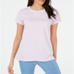 Maison Jules Women's Striped Crew Neck T-Shirt Purple Size X-Large