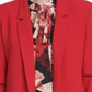 DKNY Women's Ruched Sleeve Blazer Red Size 0