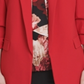 DKNY Women's Ruched Sleeve Blazer Red Size 0
