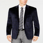 Ralph Lauren Men's Classic Regular Fit UltraFlex Velvet Plaid Sport Coat Blue Size 46