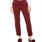 Maison Jules Women's Slim Ankle Pants Red Size 4