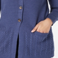 Karen Scott Women's Mixed Stitch Button Front Cardigan Blue Size Small