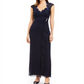 Connected Women's Lace Column Gown Blue Size 16