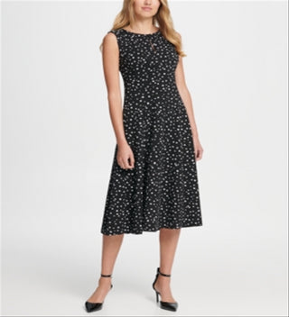 DKNY Women's Sleeveless MIDI Dress Black Size 8