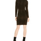 Michael Kors Women's Long Sleeve Above the Knee Body Con Dress Black Size Medium