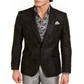 Tallia Men's Classic Shimmer Shawl Collar Suit Jacket Black Size 42