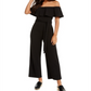 CRAVE FAME Women's  Sleeveless Off Shoulder Wide Leg Evening Jumpsuit Black Size M