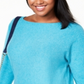 Charter Club Women's Plus Cashmere Shirttail Sweater Blue Size 3XL