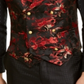 Tallia Men's Slim Fit Floral Double Breasted Vest Black Size 40Short