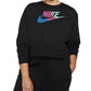Nike Women's Fleece Crew Sweatshirt Black Size Small