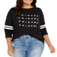 Modern Lux Women's Trendy Plus Cotton Friends Graphic T-Shirt Black Size 3X