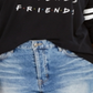 Modern Lux Women's Trendy Plus Cotton Friends Graphic T-Shirt Black Size 3X