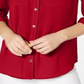 Charter Club Women's Solid Button up Shirt Red Size Petite Medium