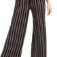Calvin Klein Women's  Petite Striped Jumpsuit Black  Size 8P