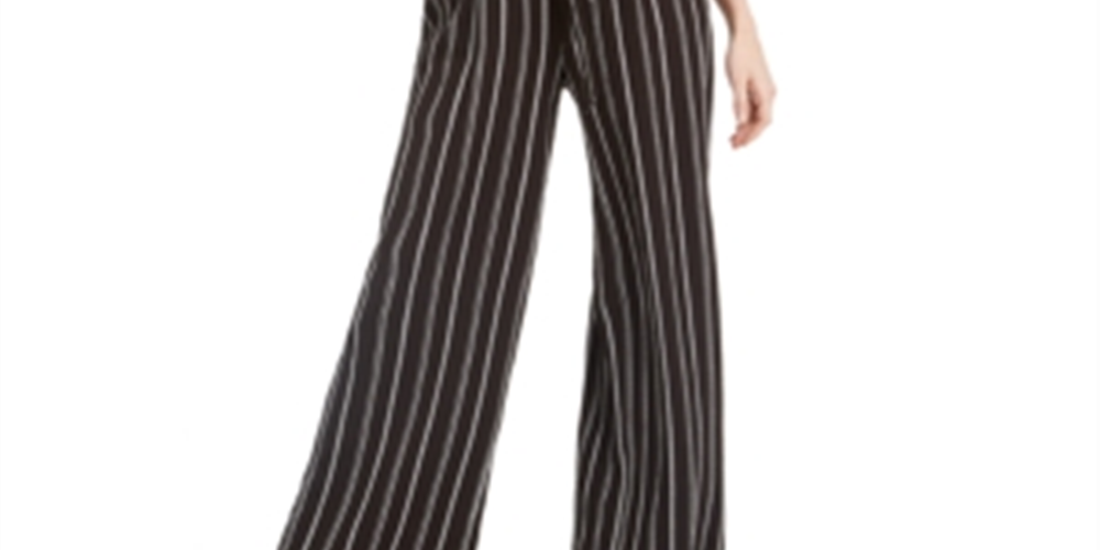Calvin Klein Women's  Petite Striped Jumpsuit Black  Size 8P