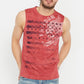 Buffalo David Bitton Men's Tufix Graphic Tank Red Size X-Large