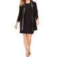 Jessica Howard Women's Embellished Trim Shift Dress & Jacket Black Size 10