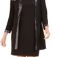 Jessica Howard Women's Embellished Trim Shift Dress & Jacket Black Size 10