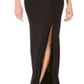 Vince Camuto Women's Sleeveless Mock Maxi Sheath Evening Dress Black Size 4