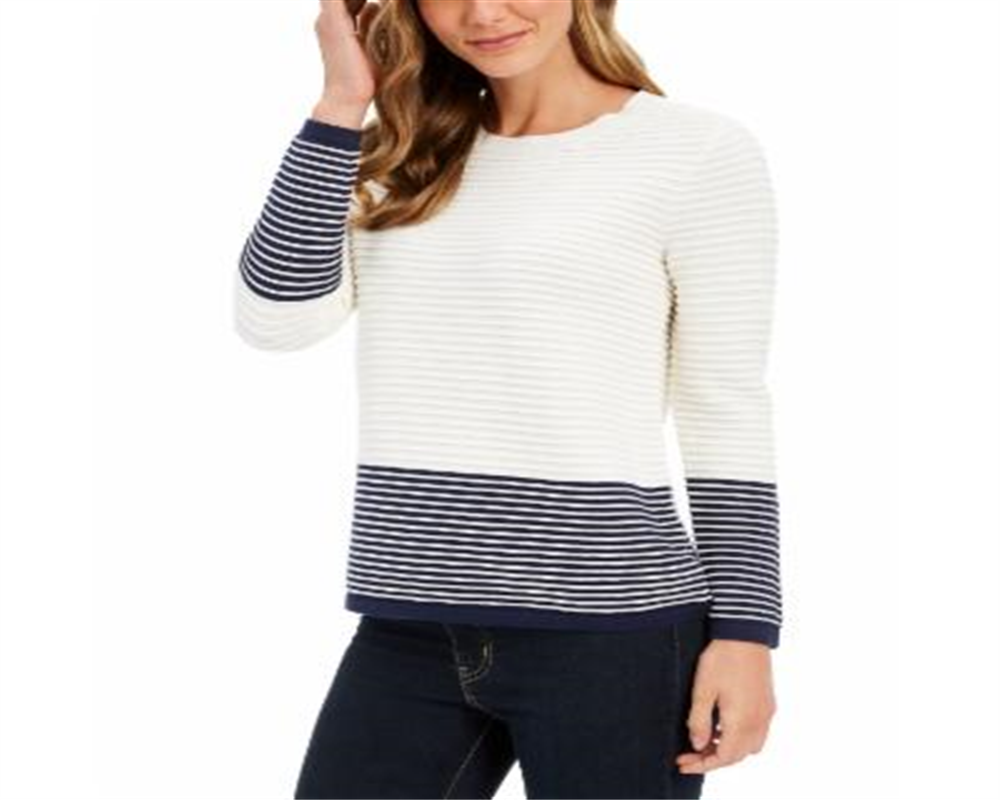 Charter Club Women's Ribbed Sweater White Size Petite X-Large