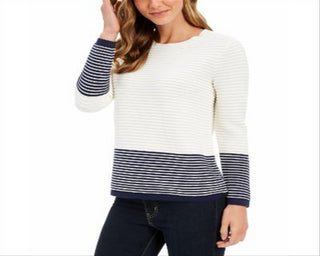 Charter Club Women's Ribbed Sweater White Size Petite X-Large