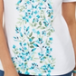Karen Scott Women's Printed Split Neck Top White Size Medium