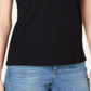 INC International Concepts Women's Jet Midnight Knit Pearl Emebllished Top Black Size X-Large