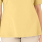 Karen Scott Women's Cotton Crochet Front Top Yellow Size Small