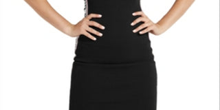 Guess Women's Alma Cold Shoulder Logo Casual Dress Black Size Large