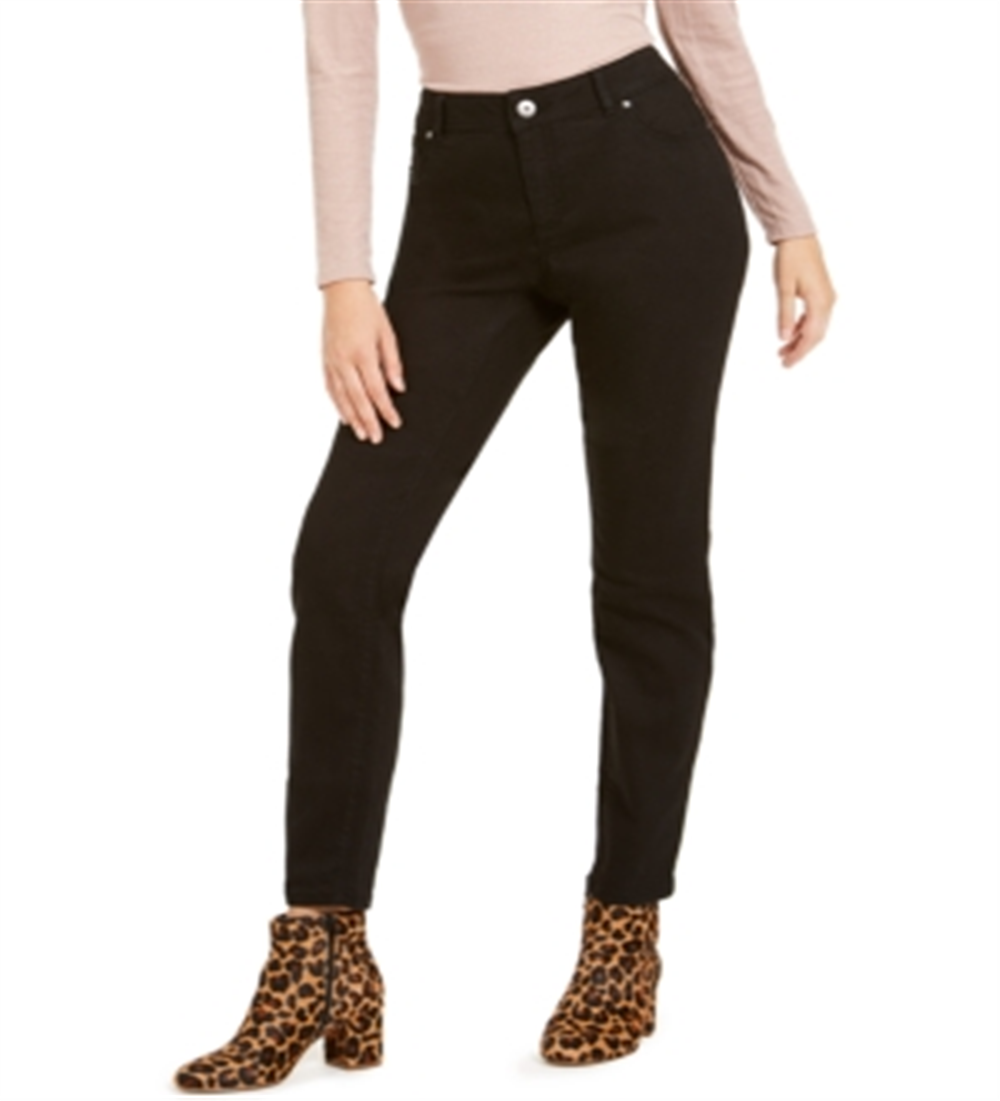 INC International Concepts Women's Essential Curvy Fit Skinny Jeans Black Size 4S