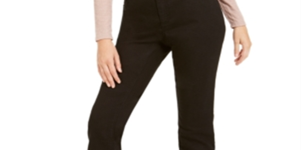 INC International Concepts Women's Essential Curvy Fit Skinny Jeans Black Size 4S